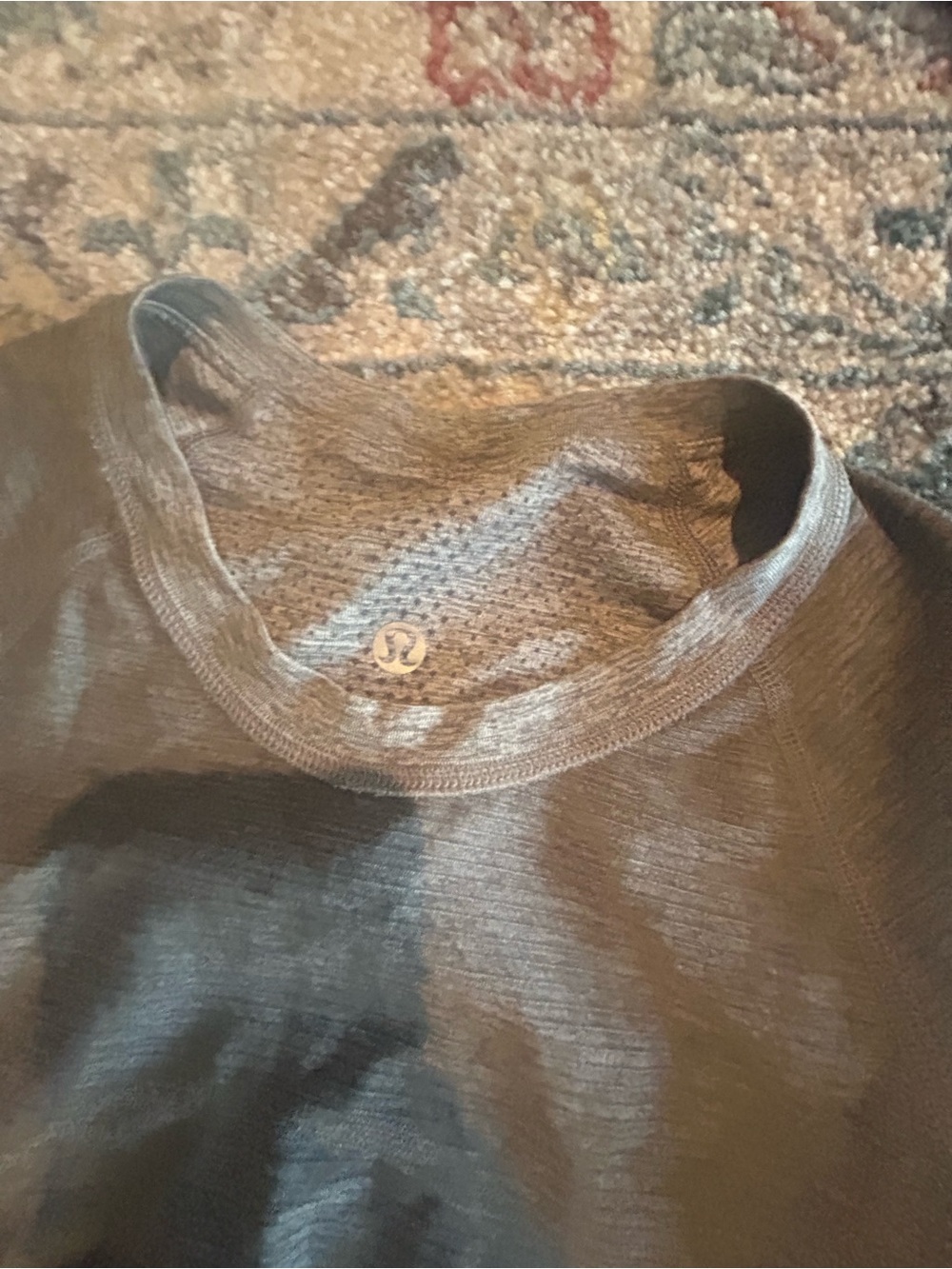 lululemon athletica short sleeve tee in charcoal gray